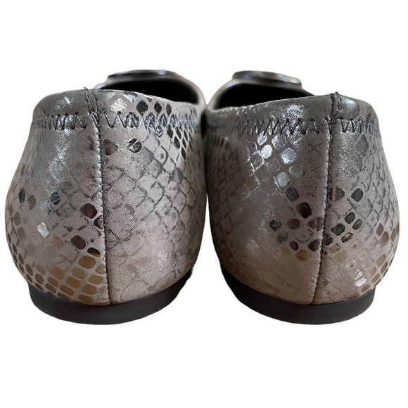 TORY BURCH➕Reva Metallic Cobra Ballet Flats - Picture 4 of 8